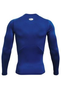 Under Armour - Męska Koszulka Z Długim Rękawem HeatGear. Kolor: niebieski. Długość rękawa: długi rękaw. Długość: długie. Sport: turystyka piesza