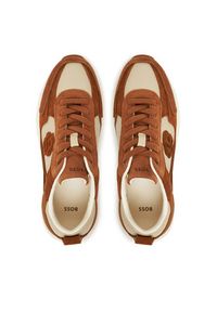 BOSS Sneakersy B Icon 50548288 Brązowy. Kolor: brązowy. Materiał: skóra, zamsz