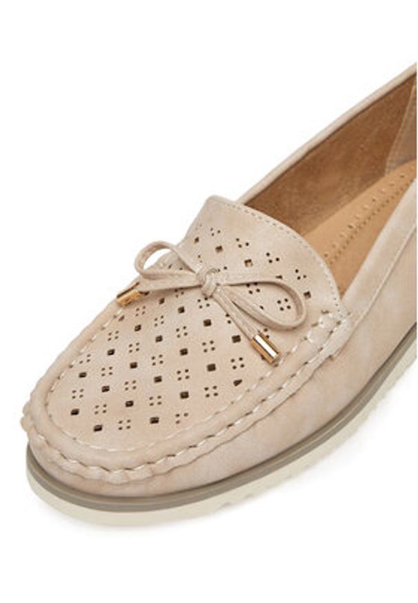 Clara Barson Mokasyny MADDY WSS20690-01 Beżowy. Kolor: beżowy. Materiał: skóra