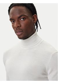 Hugo - HUGO Golf San Thomas-M 50474174 Écru Regular Fit. Typ kołnierza: golf. Materiał: wełna #4