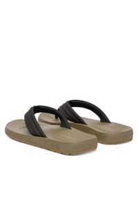 TOMMY HILFIGER - Tommy Hilfiger Japonki Molded Hilfiger Lth Beach Sandal FM0FM05802 Czarny. Kolor: czarny. Materiał: syntetyk #2