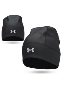 Czapka męska do biegania Under Armour Launch Wool Beanie. Kolor: czarny. Styl: sportowy
