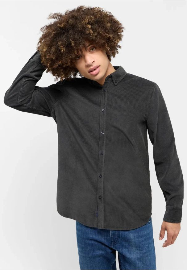 Mustang - Męska Koszula MUSTANG Iowa Pirate Black 1015628 4088