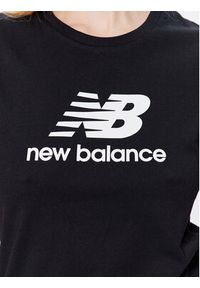 New Balance T-Shirt Essentials Stacked Logo WT31546 Czarny Athletic Fit. Kolor: czarny. Materiał: bawełna #3