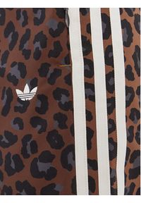 Adidas - adidas Spodnie dresowe Leopard Firebird JW7302 Brązowy Wide Leg. Kolor: brązowy. Materiał: syntetyk #3