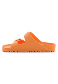 Klapki Birkenstock Birkenstock Arizona Eva M 1025188 pomarańczowe. Okazja: na plażę, na co dzień, na spacer. Kolor: pomarańczowy. Materiał: materiał. Wzór: paski. Sezon: lato. Styl: casual, elegancki #5