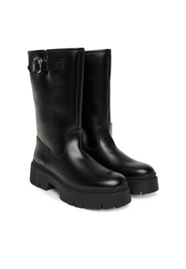 Hugo - HUGO Kozaki Kris 50552735 Czarny. Kolor: czarny. Materiał: skóra