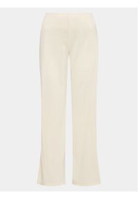 Gina Tricot Spodnie materiałowe Wide slit trousers 19421 Beżowy Regular Fit. Kolor: beżowy. Materiał: syntetyk #1