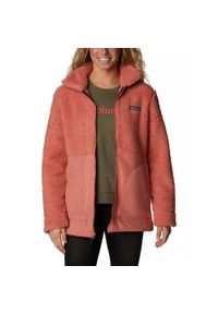 columbia - Polarowy sweter damski Columbia Winter Pass Sherpa Long Full Zip. Kolor: różowy. Materiał: polar. Sport: turystyka piesza