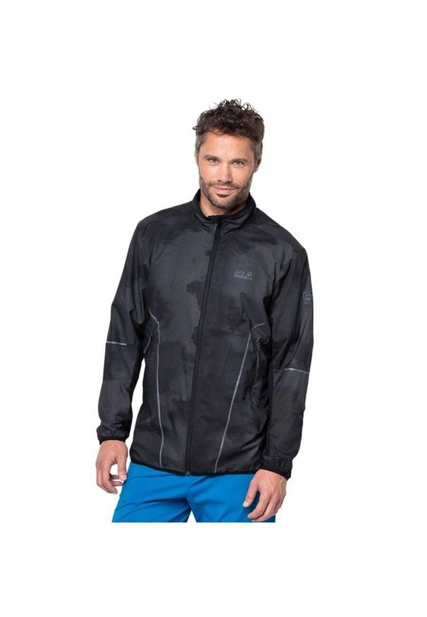 Jack Wolfskin - Kurtka lekka czarna softshell JACK WOLFSKIN FLYWEIGHT TRAIL. Kolor: czarny. Materiał: softshell