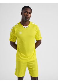 Koszulka piłkarska z krótkim rękawem męska Hummel Core XK Poly Jersey S/S. Kolor: zielony. Materiał: jersey. Długość rękawa: krótki rękaw. Długość: krótkie. Sport: piłka nożna