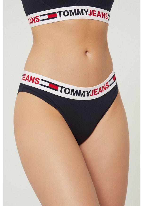 TOMMY HILFIGER - Tommy Hilfiger figi kolor granatowy. Kolor: niebieski. Materiał: włókno, materiał