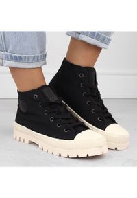Big-Star - Trampki za kostkę sznurowane czarne Big Star OO274008. Wysokość cholewki: za kostkę. Kolor: czarny #3