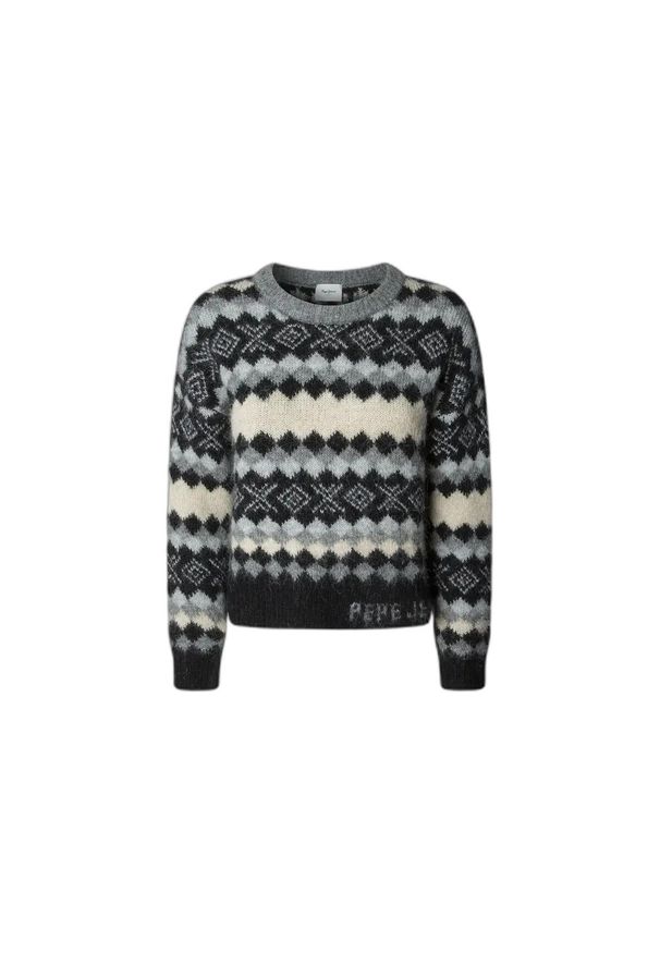 Sweter damski Pepe Jeans Celestine. Kolor: szary. Materiał: polar. Sezon: zima