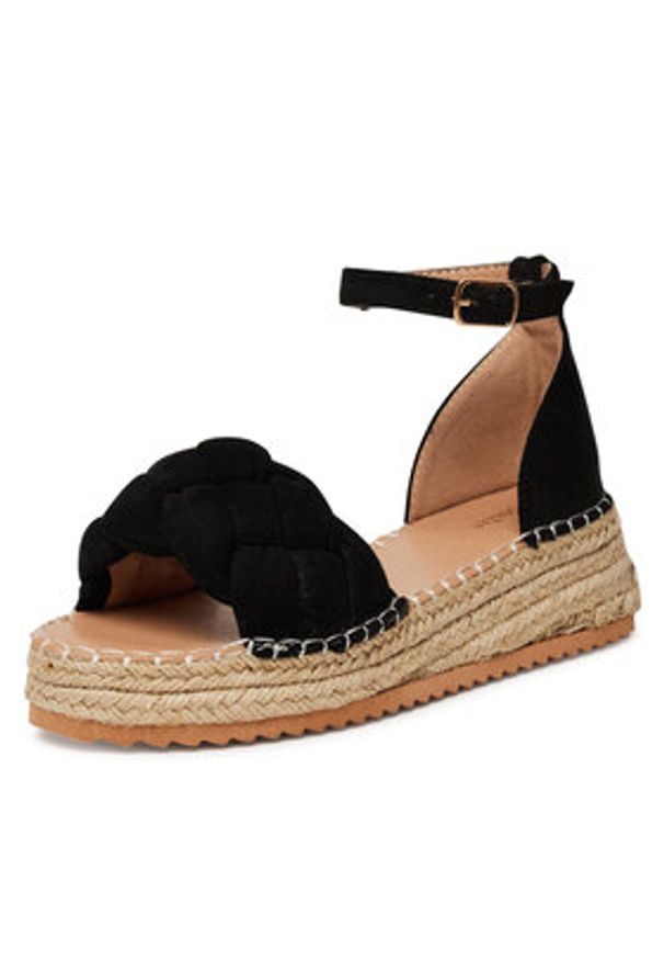 DeeZee Espadryle LE601-59 Czarny. Kolor: czarny. Materiał: materiał