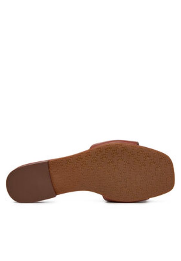 Lauren Ralph Lauren - LAUREN RALPH LAUREN Klapki 802959142002 Brązowy. Kolor: brązowy. Materiał: skóra