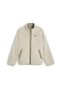 Puma - Męska dwustronna kurtka sherpa PUMA Alpine Snow White. Kolor: biały. Materiał: tkanina. Sport: turystyka piesza
