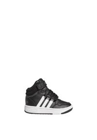 Buty Dziecko Adidas Hoops Mid 3.0 Ac I czarny. Kolor: czarny, szary, biały, wielokolorowy. Materiał: syntetyk, materiał. Sport: turystyka piesza