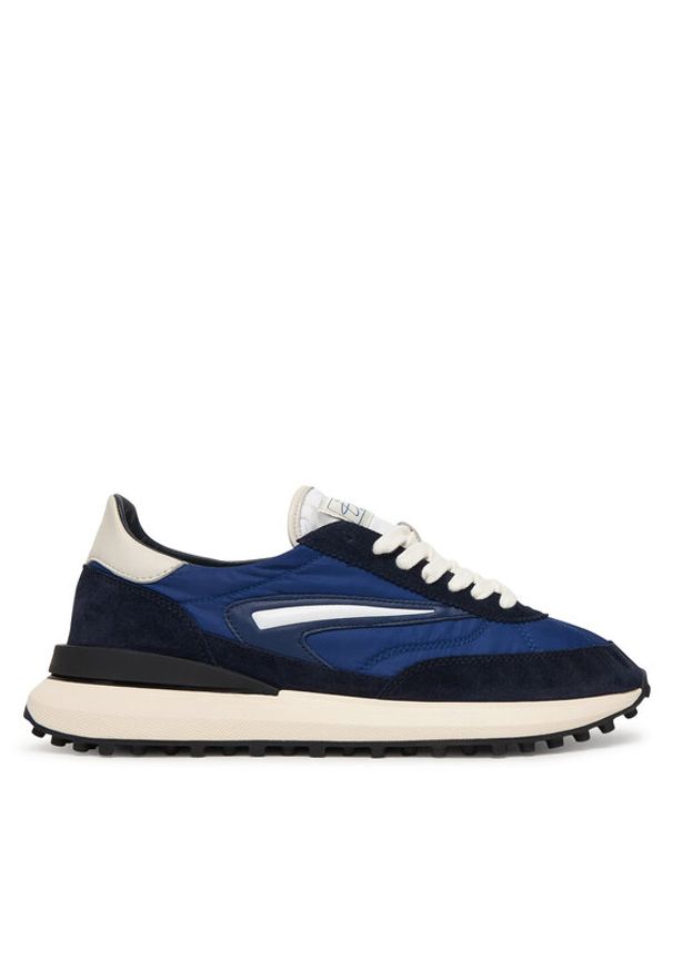 D.A.T.E. Sneakersy Athleta M441-AT-NY Granatowy. Kolor: niebieski. Materiał: zamsz, skóra