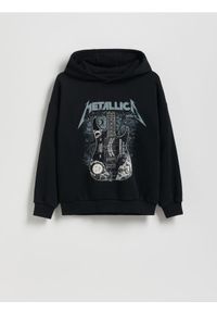Reserved - Bluza z motywem Metallica - czarny. Kolor: czarny. Materiał: dzianina, bawełna