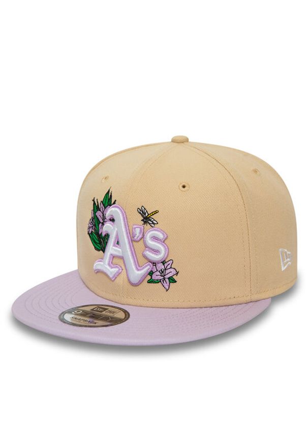 New Era Czapka z daszkiem Mlb Floral 950 Athletics 60503502 Beżowy. Kolor: beżowy. Materiał: materiał