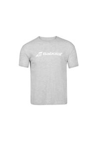 Koszulka tenisowa męska z krótkim rekawem Babolat Exercise Tee. Kolor: biały, wielokolorowy, szary. Długość: krótkie. Sport: tenis #1