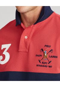 Ralph Lauren - RALPH LAUREN - Koszulka polo Custom Slim Fit. Typ kołnierza: polo. Kolor: czerwony. Wzór: aplikacja, haft #5