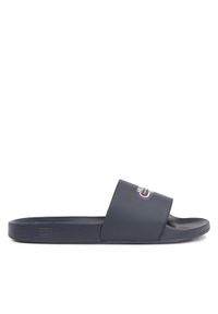 TOMMY HILFIGER - Tommy Hilfiger Klapki Rwb Hilfiger Oly Pool Slide FM0FM05019 Granatowy. Kolor: niebieski. Materiał: skóra