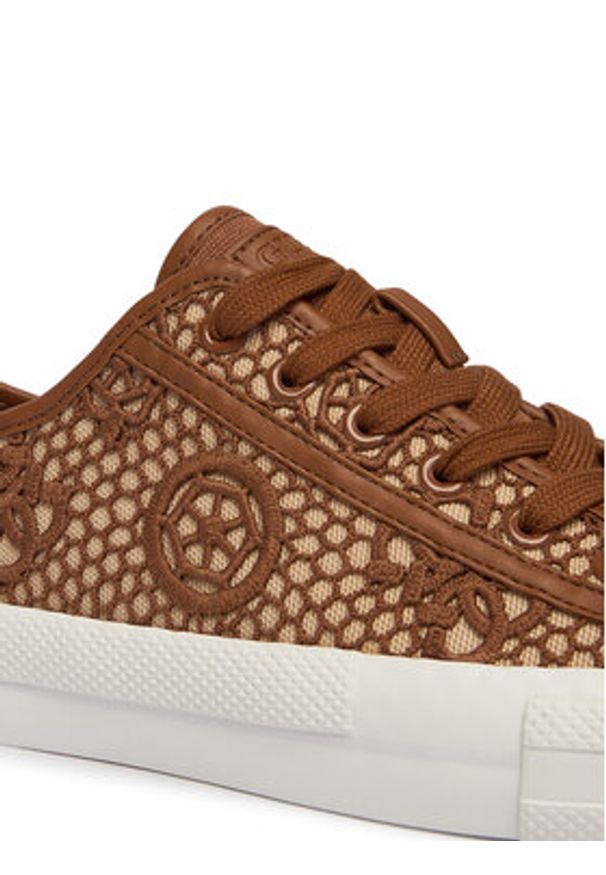 Guess Trampki FLJCR2 FAP12 Brązowy jasny. Kolor: brązowy. Materiał: materiał
