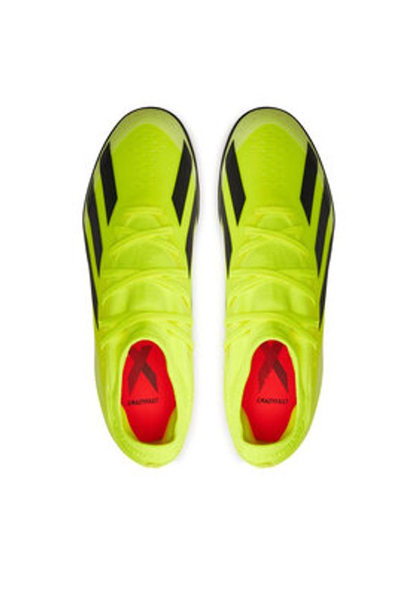 Adidas - adidas Buty do piłki nożnej X Crazyfast League Turf Boots IF0698 Żółty. Kolor: żółty. Materiał: materiał