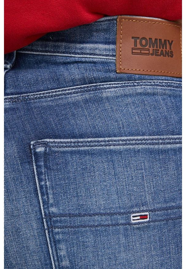 Tommy Jeans jeansy SYLVIA BF1252 damskie high waist. Stan: podwyższony. Kolor: niebieski