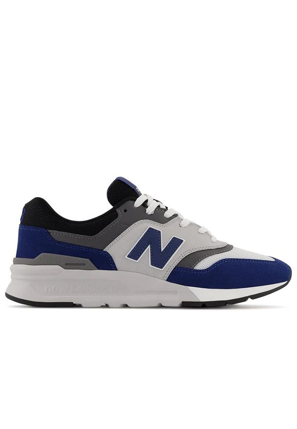 Buty New Balance CM997HVE - granatowo-szare. Zapięcie: sznurówki. Kolor: niebieski, wielokolorowy, szary. Materiał: materiał, syntetyk. Szerokość cholewki: normalna