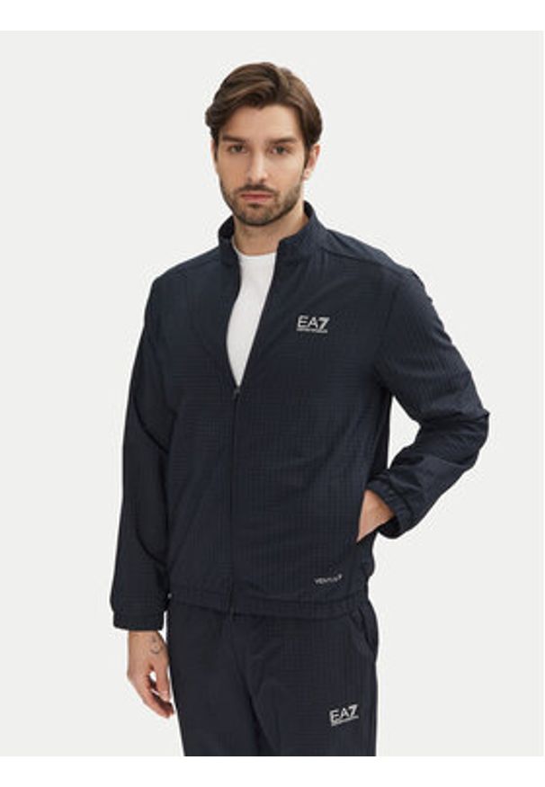 EA7 Emporio Armani Dres 7M000170 AF13411 UB102 Granatowy Regular Fit. Kolor: niebieski. Materiał: syntetyk