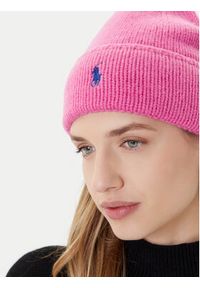 Polo Ralph Lauren Czapka 455954355011 Różowy. Kolor: różowy. Materiał: wełna, materiał