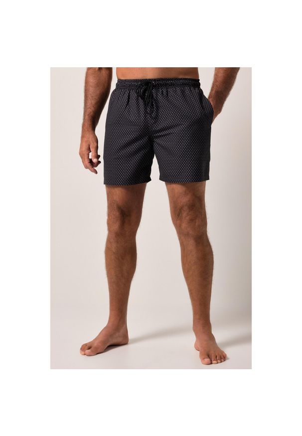 JAY-PI - Męskie Kąpielówki beachwear elastyczny pas. Kolekcja: plus size. Kolor: czarny. Materiał: poliester, materiał