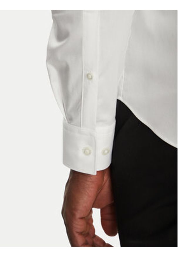 Hugo - HUGO Koszula Ermo 50539307 Biały Slim Fit. Kolor: biały. Materiał: bawełna