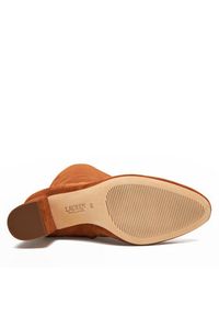 Lauren Ralph Lauren - LAUREN RALPH LAUREN Kozaki Kellie 802967843002 Brązowy. Kolor: brązowy. Materiał: zamsz, skóra