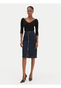 Guess Spódnica jeansowa W6RD0U D6881 Granatowy Regular Fit. Kolor: niebieski. Materiał: bawełna, jeans #2