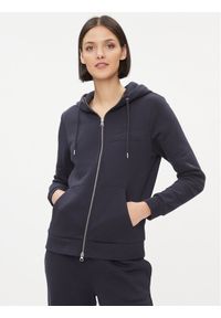 GANT - Gant Bluza Reg Tonal Shield Zip Hoodie 4200671 Granatowy Regular Fit. Kolor: niebieski. Materiał: bawełna