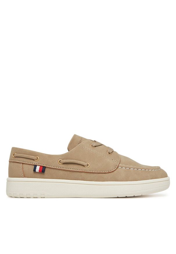 TOMMY HILFIGER - Półbuty Tommy Hilfiger. Kolor: beżowy