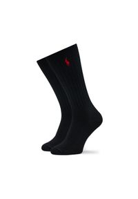 Polo Ralph Lauren Skarpety Wysokie Męskie 449876014001 Czarny. Kolor: czarny. Materiał: bawełna