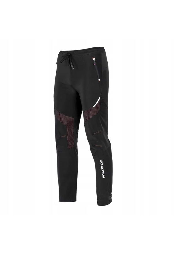 ROCKBROS - Spodnie sportowe Rockbros ocieplane wiatroszczelne unisex czarne rozmiar M. Kolor: czerwony, zielony, wielokolorowy, czarny. Materiał: elastan, poliester. Sport: kolarstwo