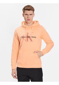 Calvin Klein Jeans Bluza J30J320805 Pomarańczowy Regular Fit. Kolor: pomarańczowy. Materiał: bawełna #1