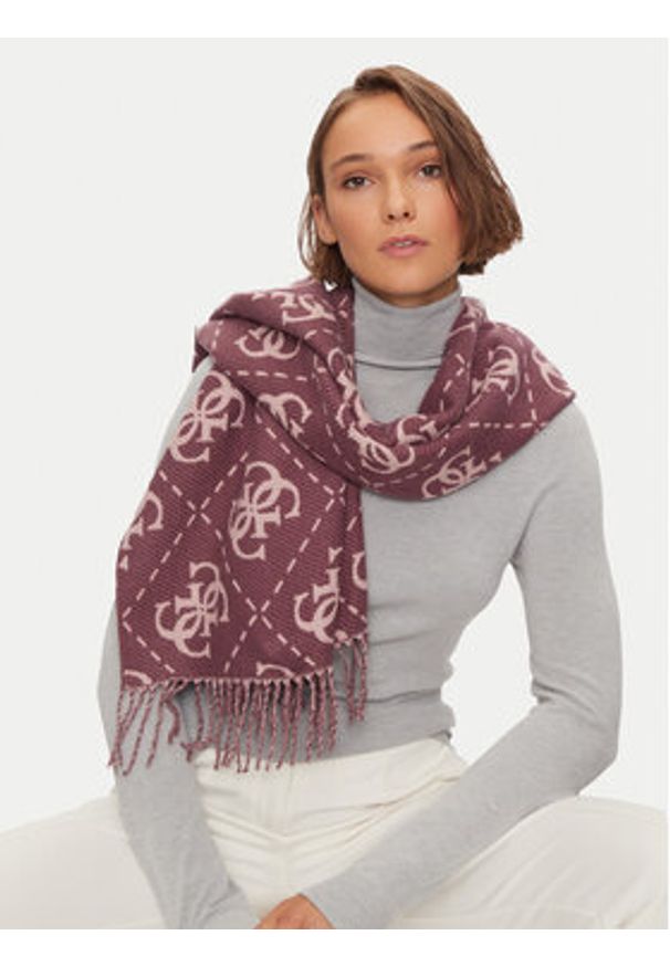 Guess Szalik AW5217 VIS03 Fioletowy. Kolor: fioletowy. Materiał: materiał