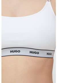 Hugo - HUGO biustonosz (2-pack) 50469659 kolor biały gładki. Kolor: biały. Materiał: włókno, dzianina, materiał. Rodzaj stanika: odpinane ramiączka. Wzór: gładki #3