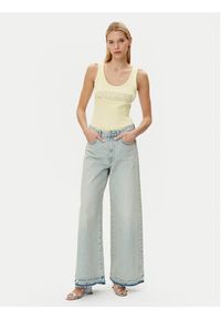 Guess Top W5GP29 KA0H1 Żółty Regular Fit. Kolor: żółty. Materiał: bawełna #5