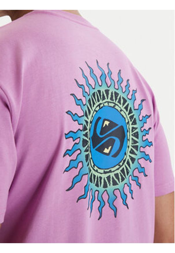 Quiksilver T-Shirt Ev Beach Blast EQYZT08046 Fioletowy Regular Fit. Kolor: fioletowy. Materiał: bawełna