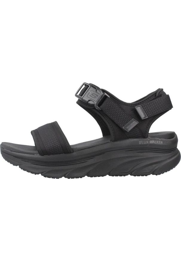 skechers - Sandały Skechers Model Dlux Walker Kolor Czarny. Kolor: czarny. Materiał: tkanina. Sezon: lato