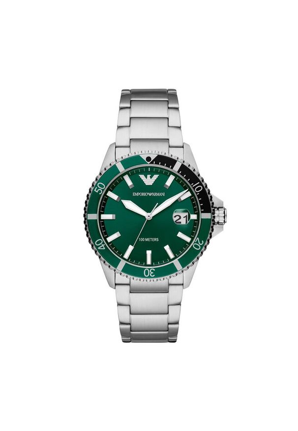 Zegarek Emporio Armani. Kolor: srebrny