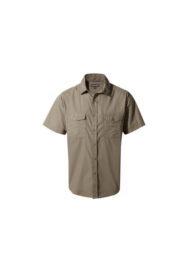CRAGHOPPERS - Koszula podróżnicza męska Craghoppers Kiwi SS Shirt. Kolor: brązowy